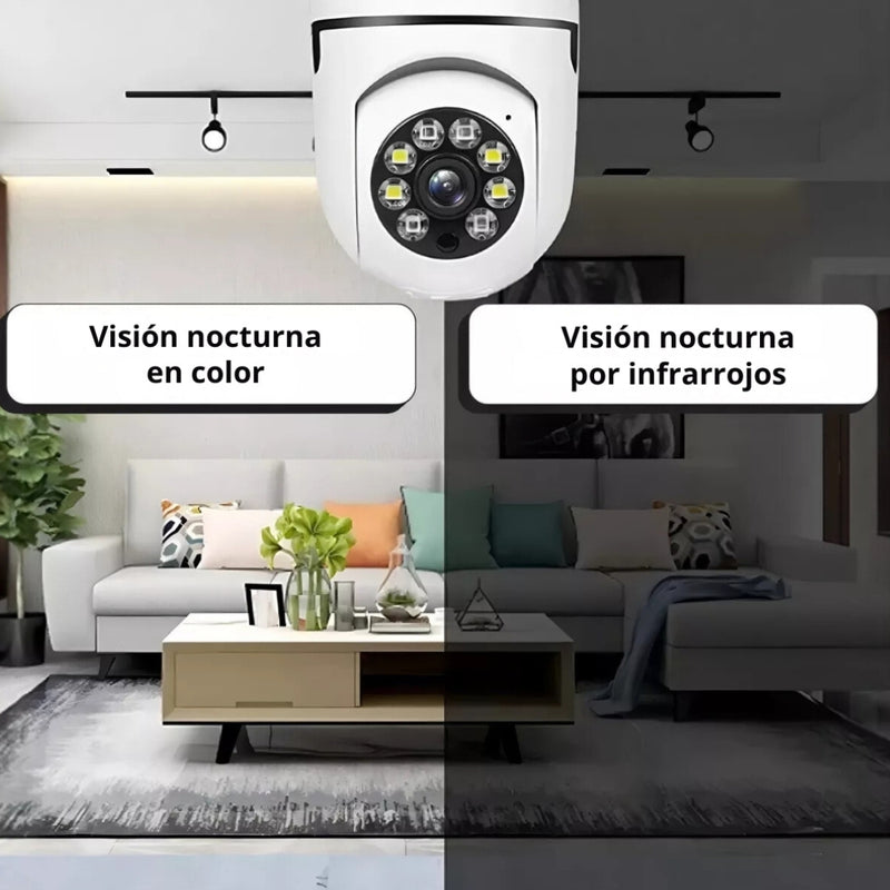 Camara Wifi 360 Tipo Foco - Dia/Noche